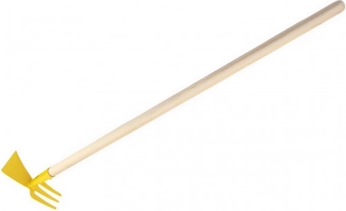 Divpusēja kaplīte bērniem dzeltenā krāsā ar 80 cm kātu
