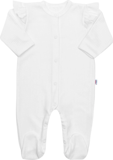 New Baby Practical cotton baby romper, white for girls, size 80