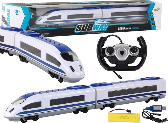 Remote-Controlled Train 65 cm Lights R/C White