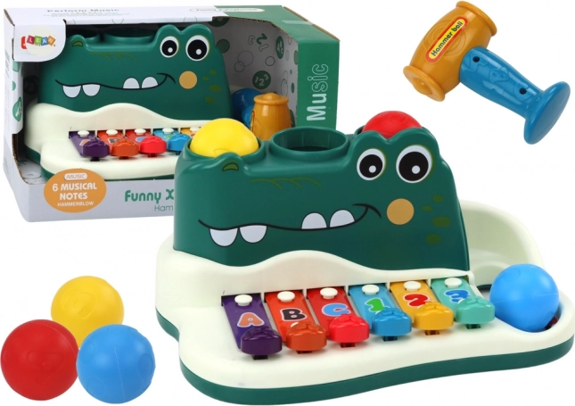 Children’s xylophone piano crocodile – interactive educational musical toy