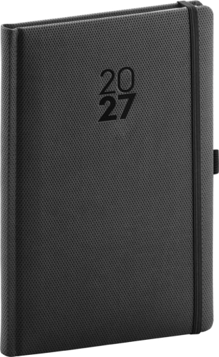 Notique nedēļas plānotājs Diamante 2027 melns 15 × 21 cm
