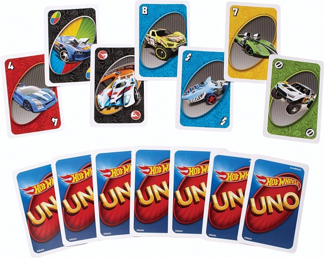 Hot Wheels racing style on every card