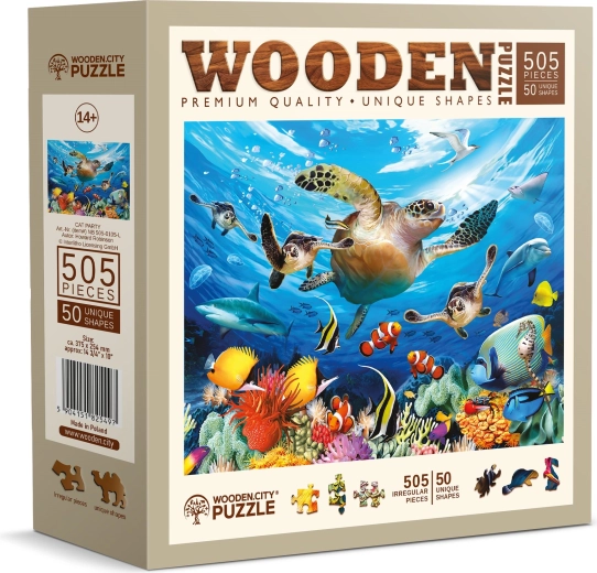 Koka puzle Dzīve okeānā 505 detaļas WOODEN CITY
