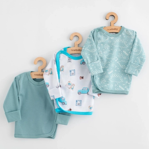 Zīdaiņu krekliņš New Baby Classic II, 3 gab., zēnam, izm. 68 (4–6 mēneši)