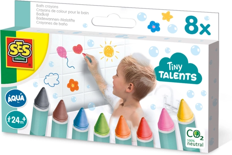 Tiny Talents Bath Crayons, 8 pcs