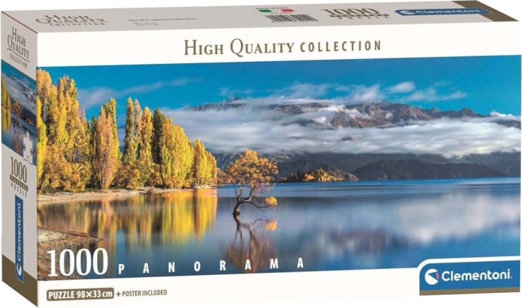 Panorāmas puzle “Wanaka ezera zeltainie atspīdumi” 1000 gab. CLEMENTONI