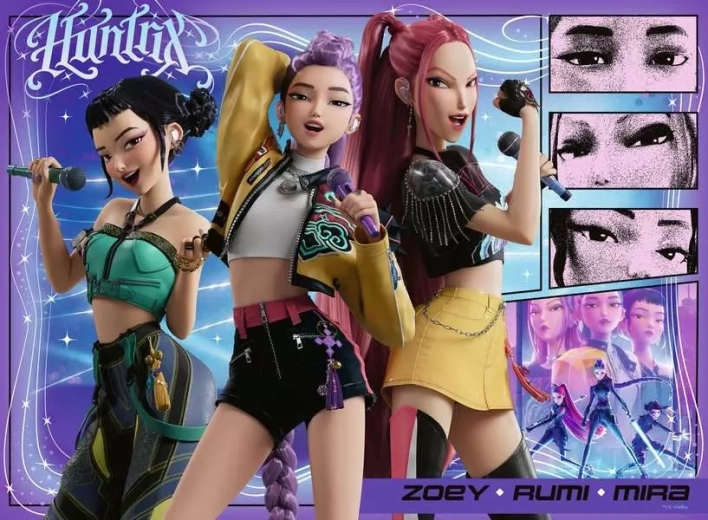 Ravensburger puzle K-pop: Dēmonu mednieces XXL 100 gabaliņi