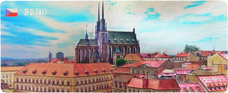 Magnētiņš Brno – bērnu izglītojošs ledusskapja magnēts 6 × 8 cm