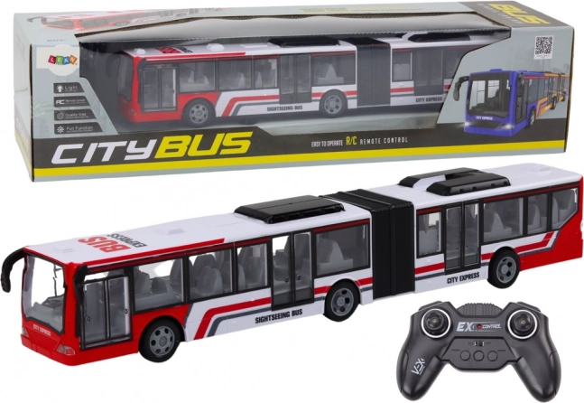Jautrs RC pilsētas autobuss sarkani-balts
