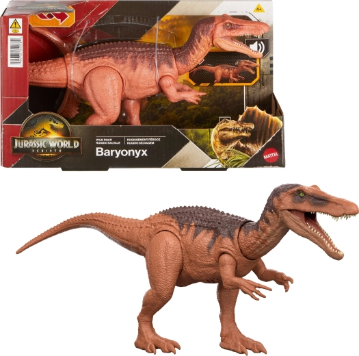 Dinozaura Baryonyx figūriņa JURASSIC WORLD Rebirth Wild Roar ar skaņu 18 cm