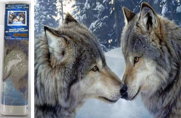 Norimpex Diamond Painting Wolf Harmony 30x40 cm