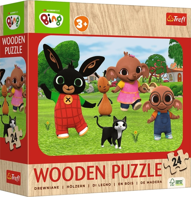 Koka puzle BING – Iepazīsti Bingo, 24 gabaliņi