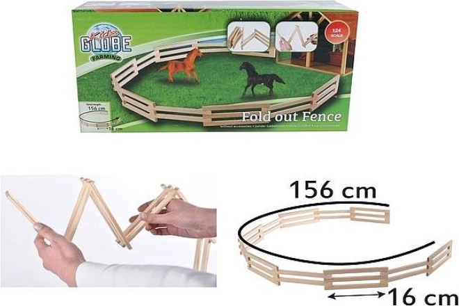 Wooden animal fence 156 cm 1:24 Kids Globe