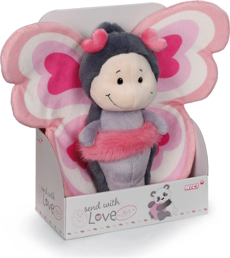 NICI plīša taurenītis Love dāvanu kastītē 21 cm