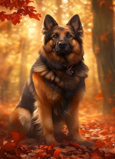 Diamond painting German Shepherd 30 × 40 cm