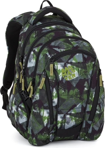 Bagmaster studentu mugursoma BAG 26 A zaļi pelēka