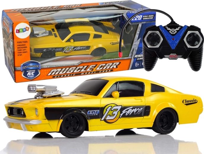 RC sporta auto 1:20 dzeltena ar tālvadību