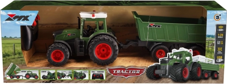 RC traktors ar piekabi 2,4 GHz