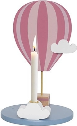 Jabadabado candle holder hot air balloon pink