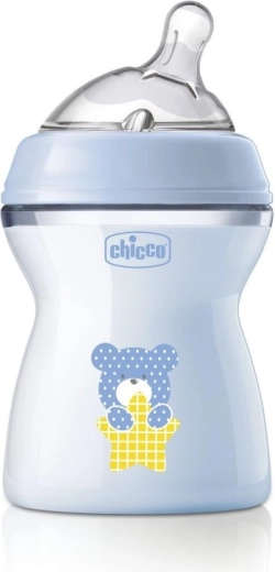 Chicco zīdaiņu pretkoliku pudele NaturalFeeling 250 ml zēniem 2 m+