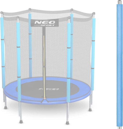 Trampolīnas augšējais stabs ar nostiprinājumu ārējam tīklam 4,5 ft, zils Neo-Sport