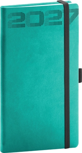 Notique kabatas dienasgrāmata Aprint Top 2027 tirkīza 9 × 15,5 cm