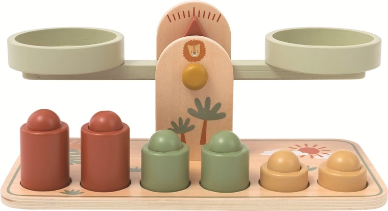 2Kids Toys wooden balance scale with weights