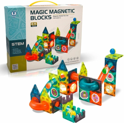 Magnetic Marble Run 66 pcs