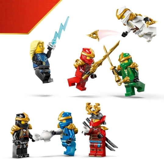 Nine minifigures including the exclusive Master of Lightning