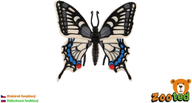 Zooted Fennel Swallowtail Butterfly Figurine 8 cm