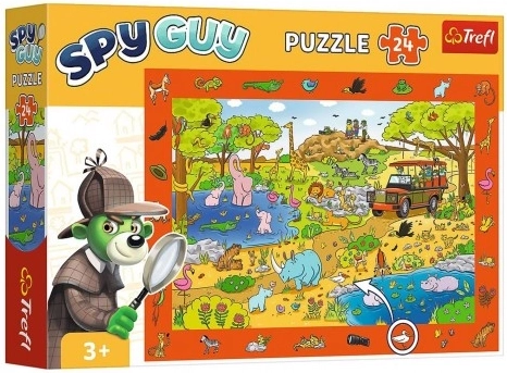 Vērošanas puzle SPY GUY Safari, 24 detaļas