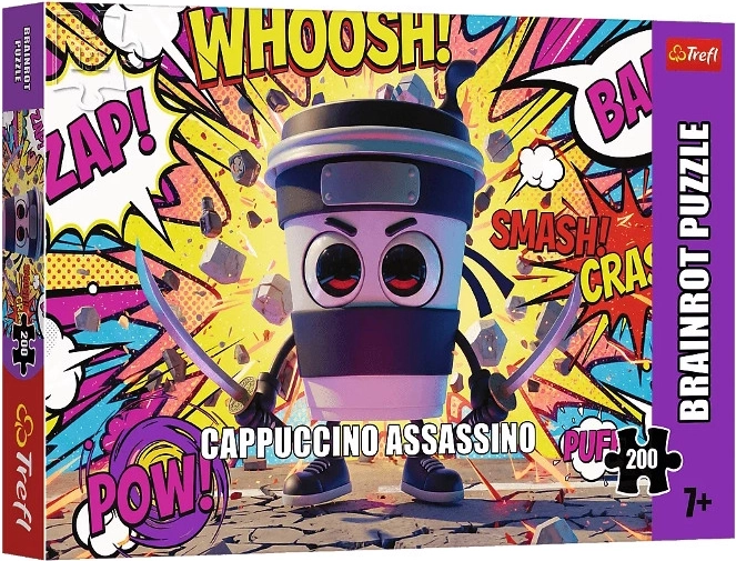 Trefl puzzle BrainRots Cappuccino Assassino 200 detaļas
