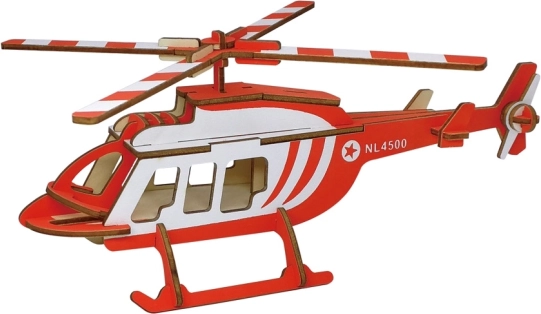 Woodcraft Wooden 3D Puzzle Transport Helicopter