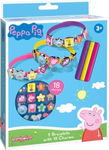 Rokassprādžu izgatavošanas komplekts ar Peppa Pig piekariņiem