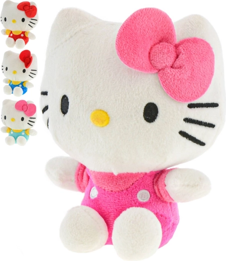Plīša rotaļlieta Hello Kitty sēdoša 16 cm (4 krāsu varianti) – 1 gab.