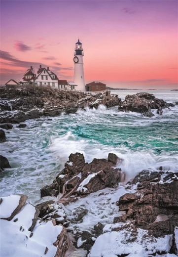 Portland Head bāka ziemīgā atmosfērā