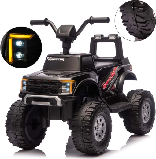 Milly Mally Ford F-150 Raptor elektriskā bērnu automašīnīte melna