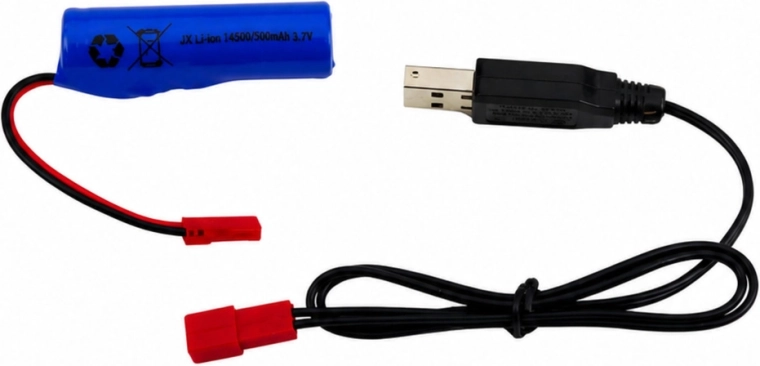 Built-in Li‑Po battery with USB charging