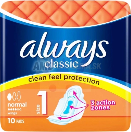 Always Classic Normal higiēniskās paketes 10 gab.