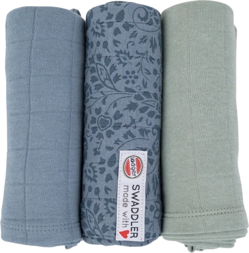 Lodger swaddler Flower tribe ocean – komplekts 3 gab. 70 × 70 cm