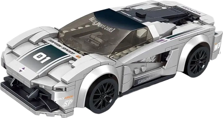 Grey Remote-Controlled Sports Car Building Set