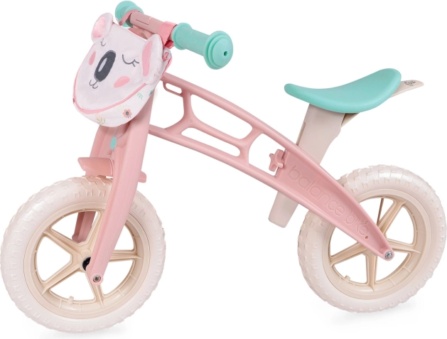 Bērnu skrejritenis koala balance bike 12” rozā
