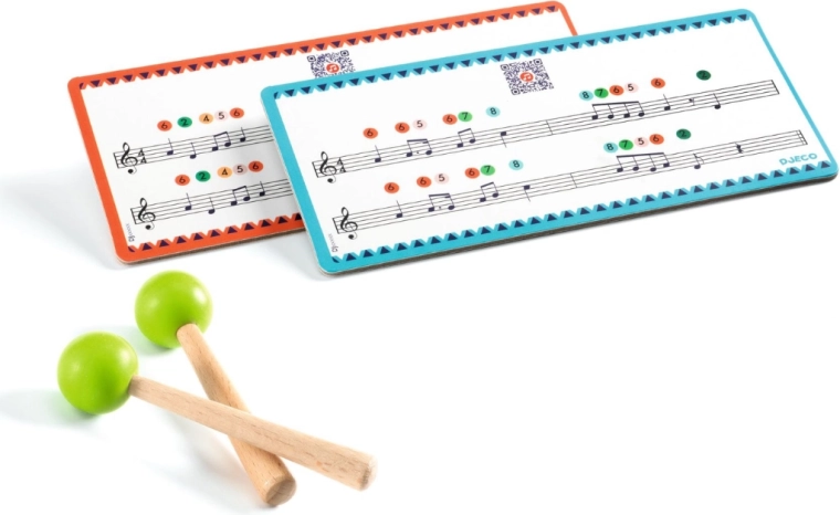 Kartītes ar notīm vienkāršām melodijām