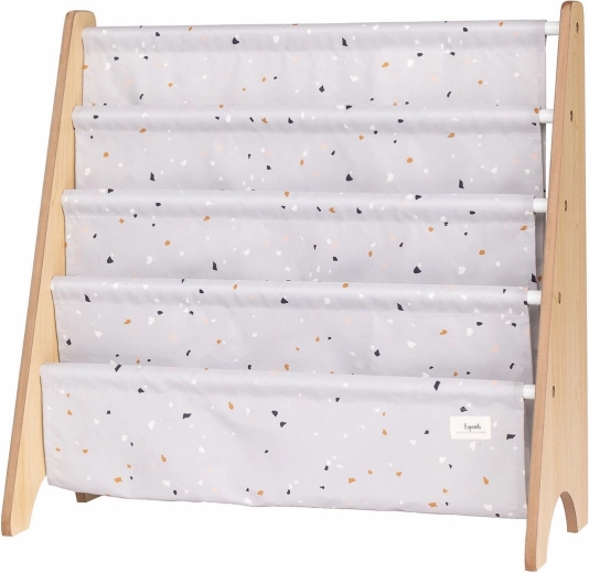 3 Sprouts grāmatu statīvs recycled terrazzo/light gray