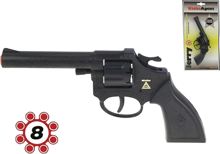 Jerry children's cap gun for eight-shot cap strips, 19 cm