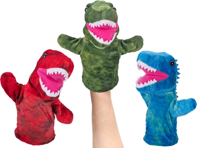 Plush puppet dinosaur for the smallest children