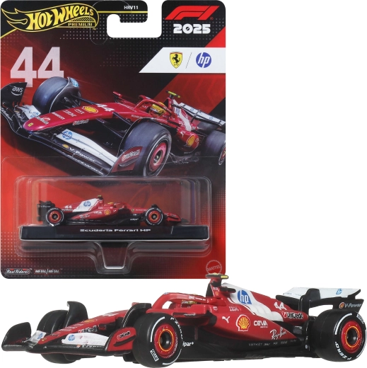Hot Wheels Premium Formule 1 2025 Scuderia Ferrari HP #44 Lewis Hamilton – auto modelis 1:64 - 1 gab.
