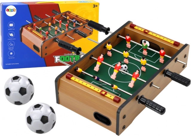 Mini wooden tabletop foosball 36 × 21.5 × 9 cm