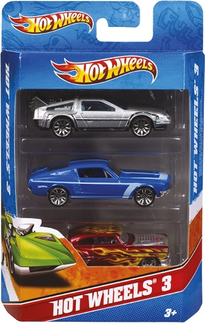 Hot Wheels metāla rotaļu automašīnu trīs komplekts