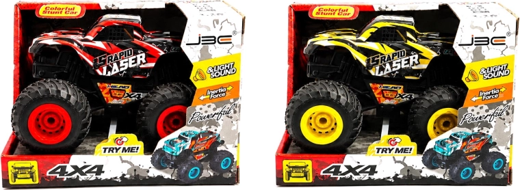 Jeep monster truck with large wheels - 1 piece